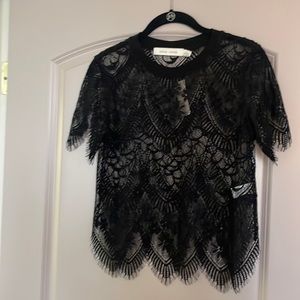 NEW lacy black Anthropologie top